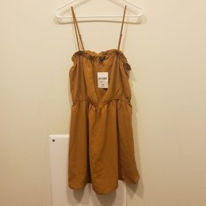 Dark mustard strap dress